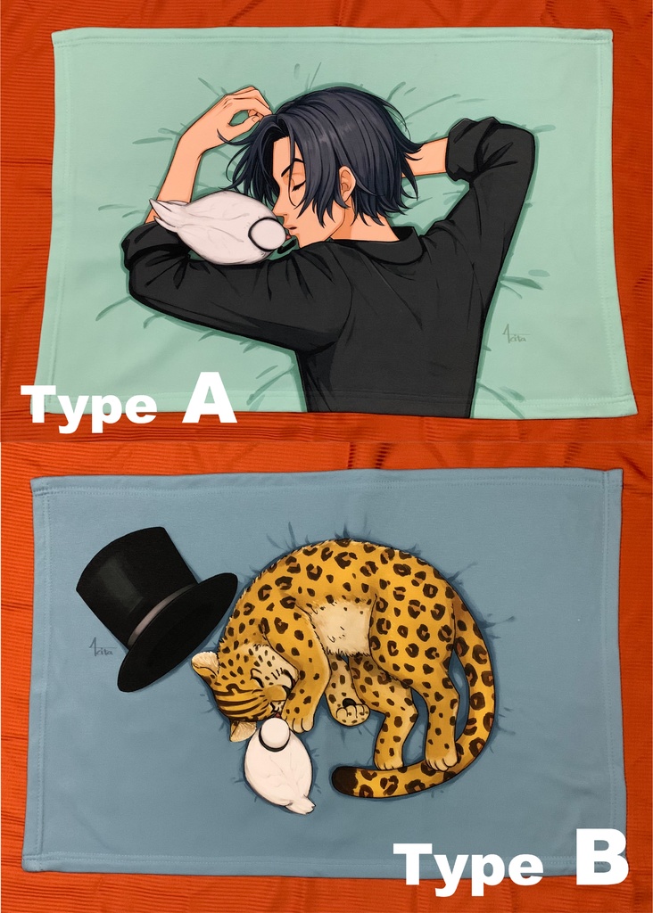 膝で寝てる風ブランケット 爆睡 Booth