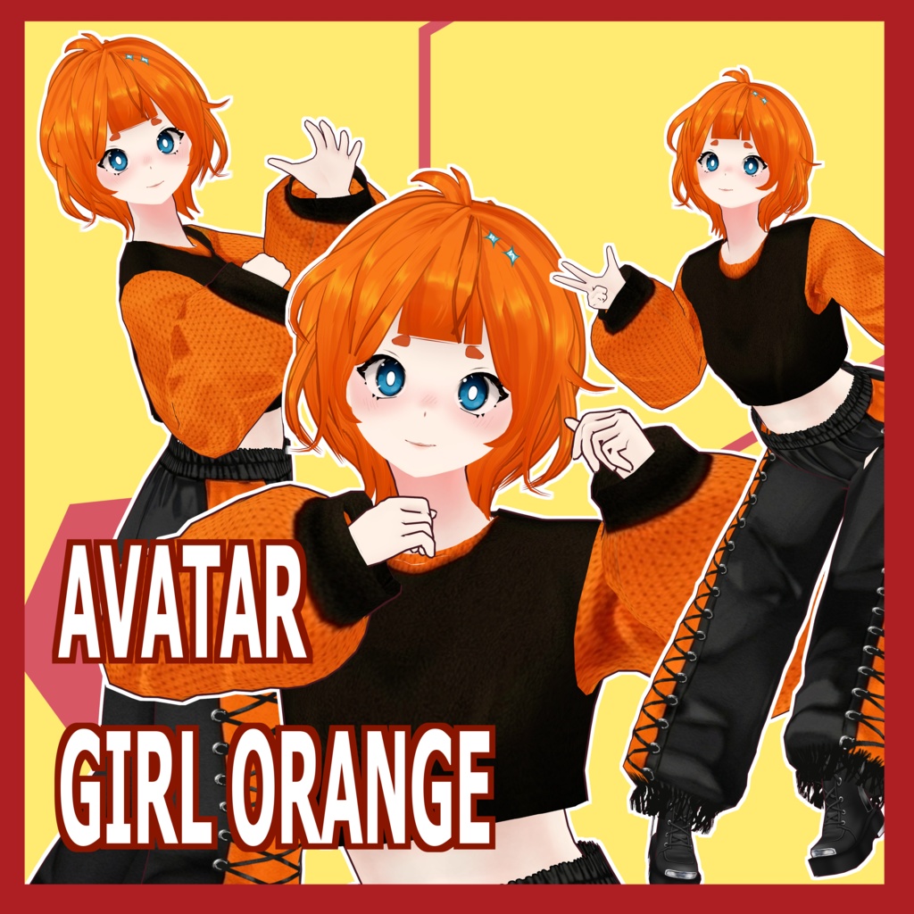 Orange Girl VRM Avatar | オレンジガール VRMアバター | Avatar Chica Naranja VRM | Vroid