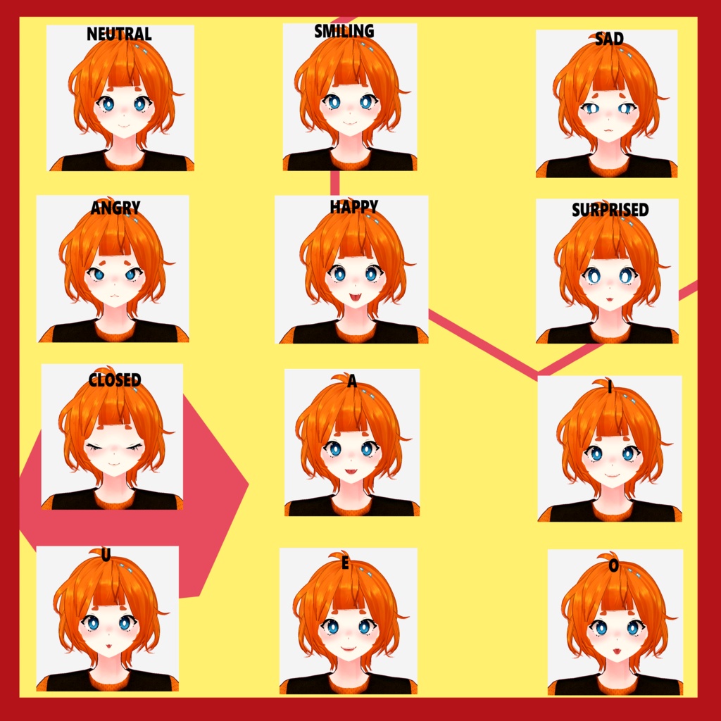 Orange Girl VRM Avatar | オレンジガール VRMアバター | Avatar Chica Naranja VRM | Vroid