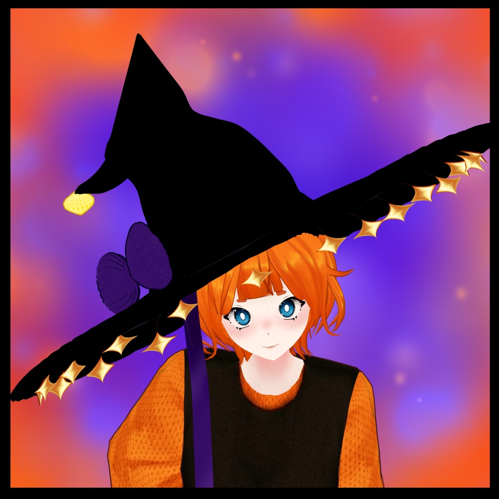 [Witch Hat VRoid Accessory] [Halloween Witch Hat]