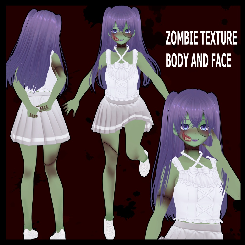 [Zombie Skin Texture VRoid] | [Halloween Zombie Texture]
