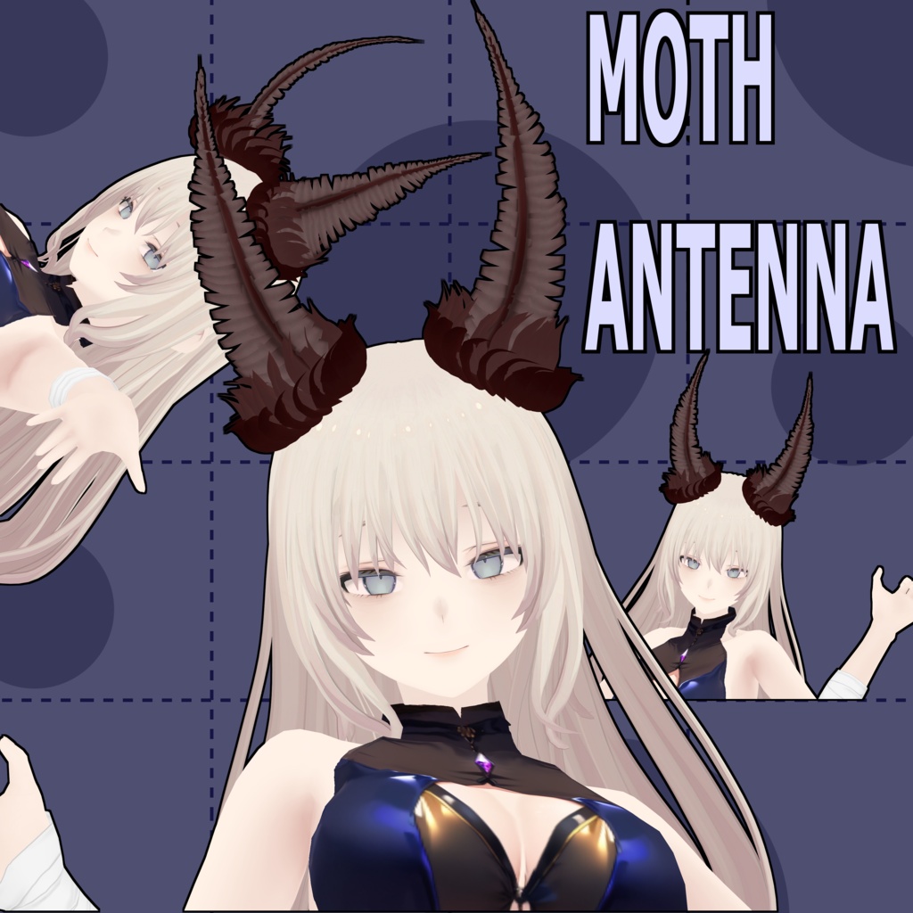 [Moth Antennae] VRoid Accessory ANTENNA 蛾の触角 VRoid アクセサリー]