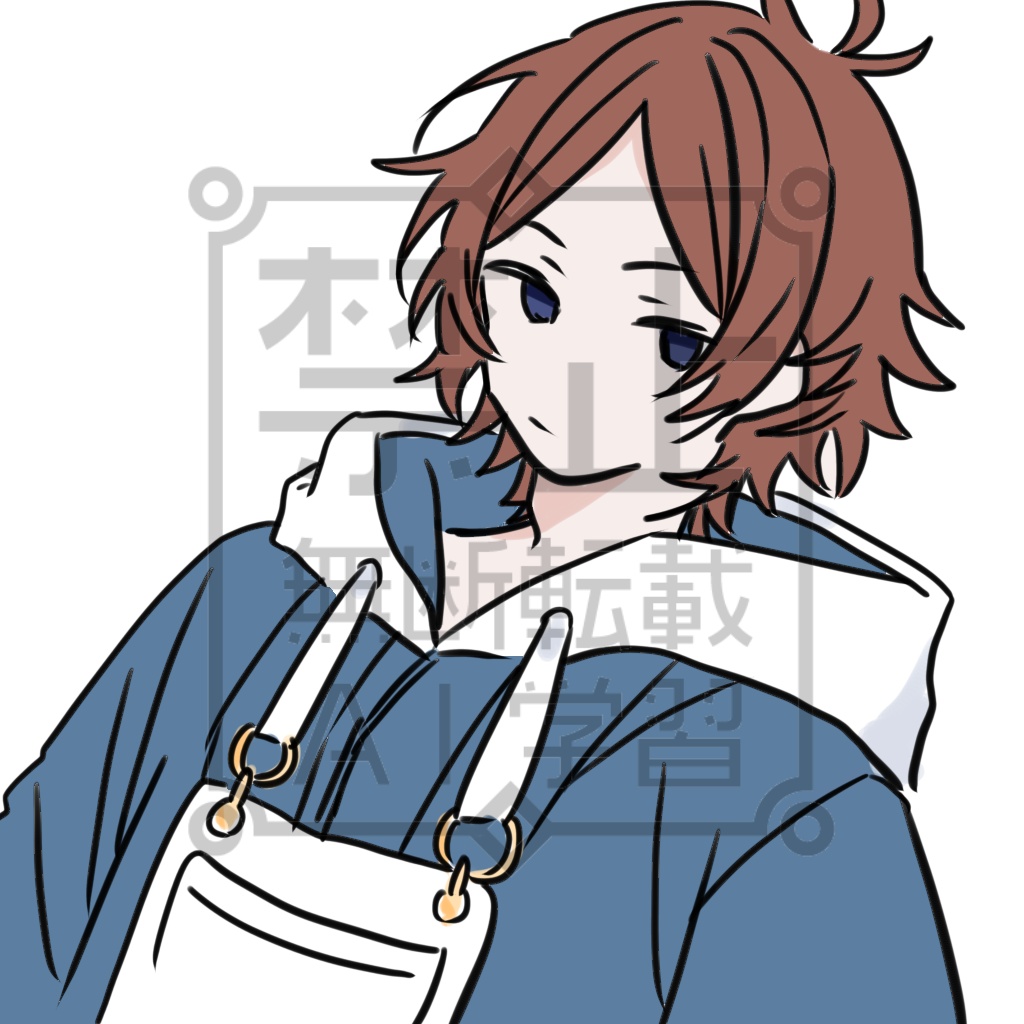 センター分け男子(色つき)