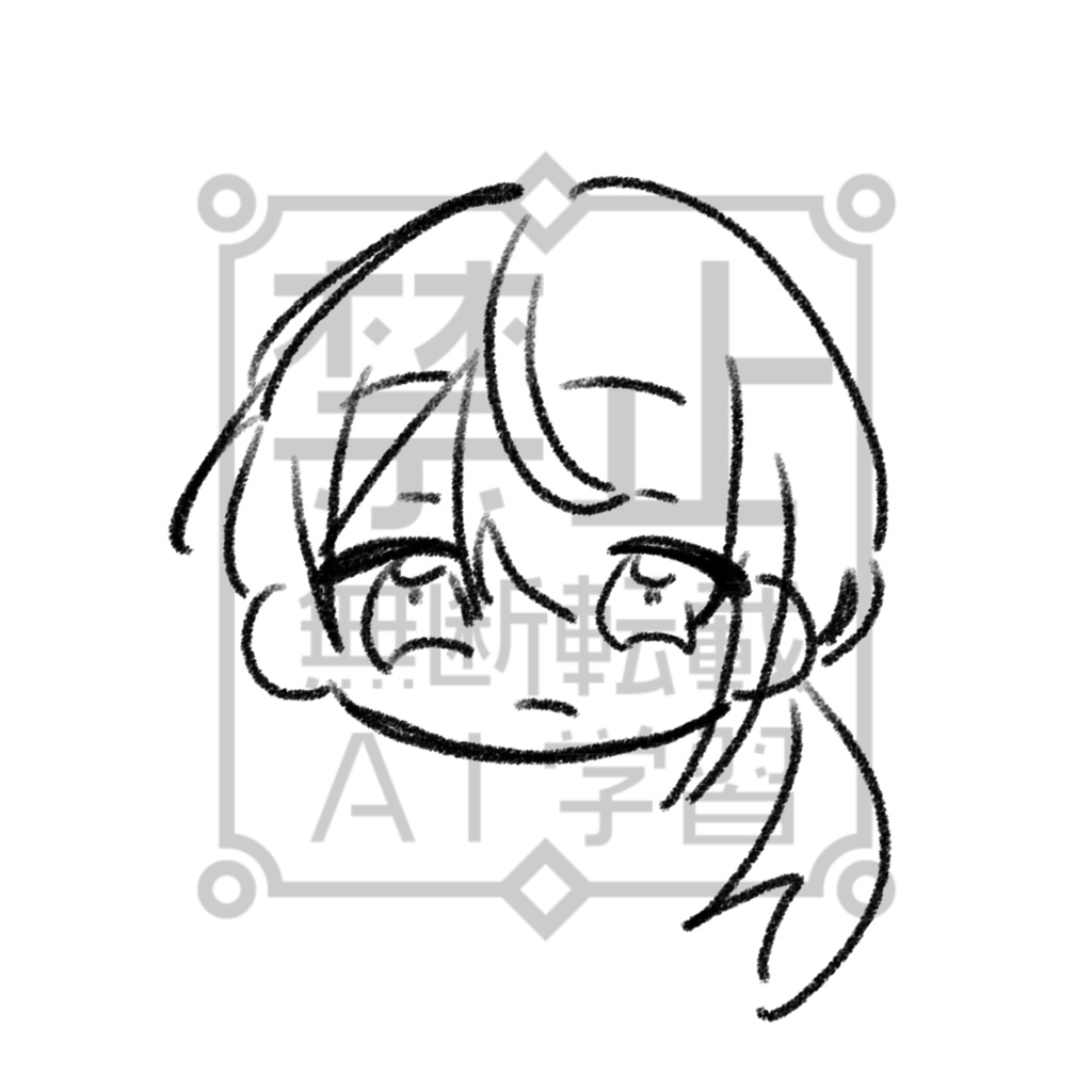 長髪髪結い男子のアイコン