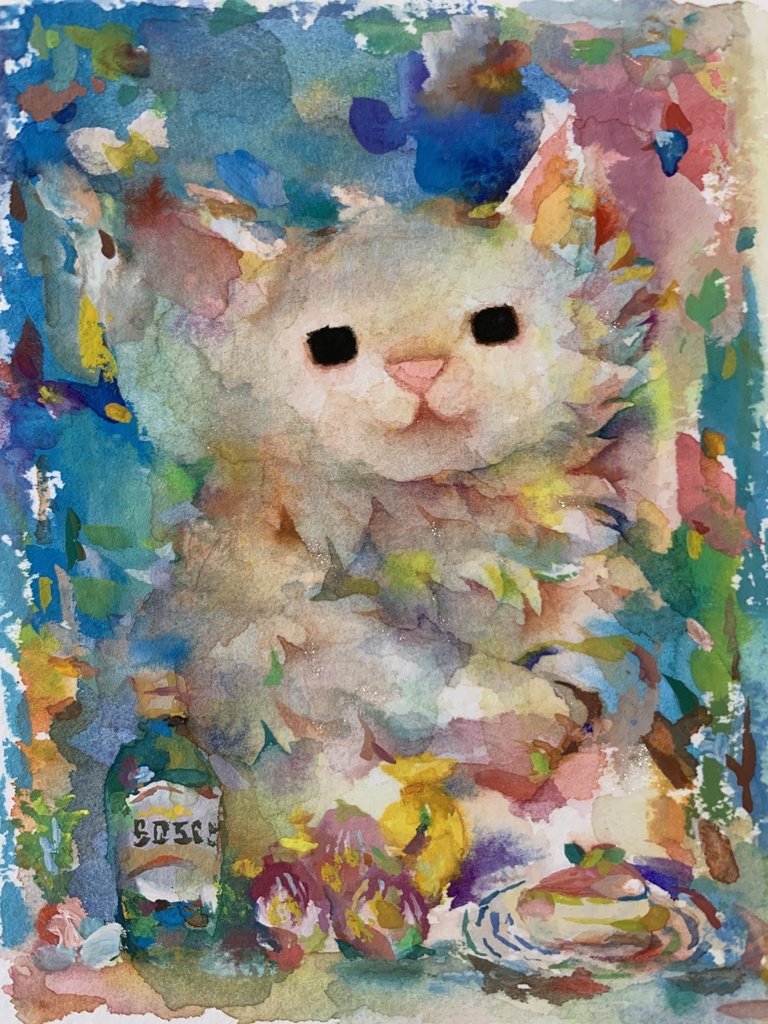 手描きイラスト　ミニ原画