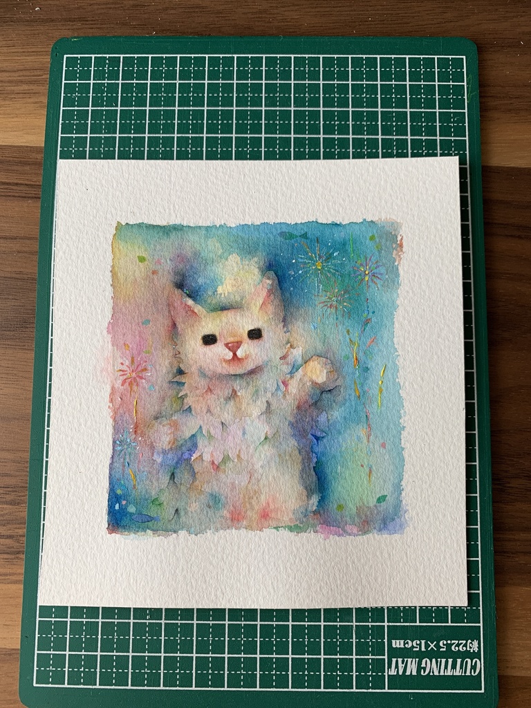 手描きイラスト　ミニ原画