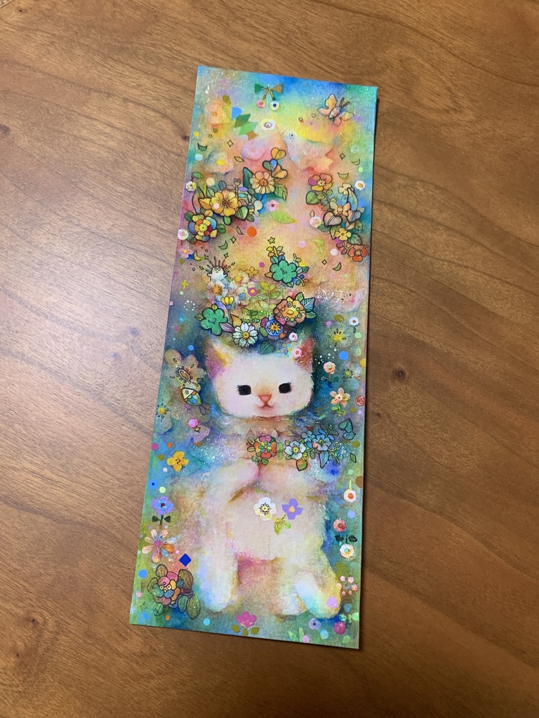 手描きイラスト　ミニ原画ねこ