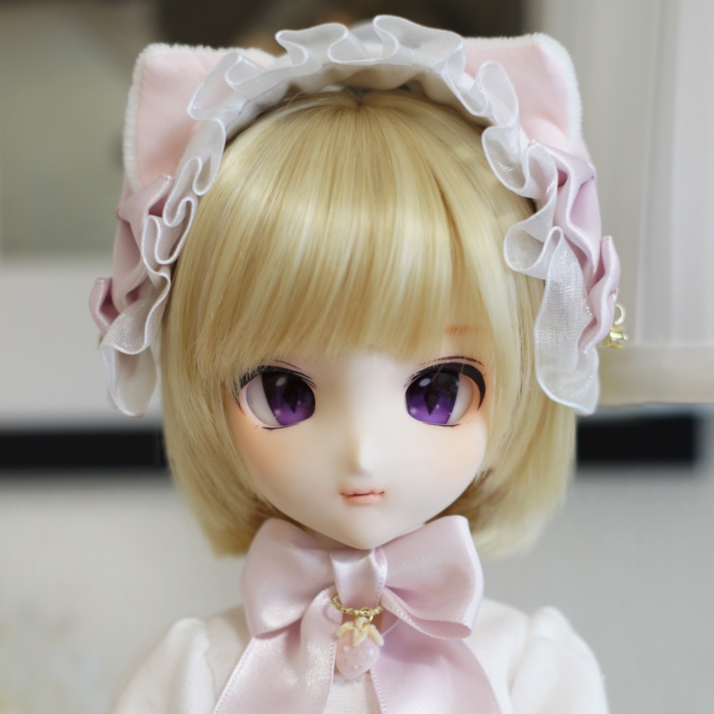 [1/3･1/4]ねこみみカチューシャ 白×ピンク 白×白