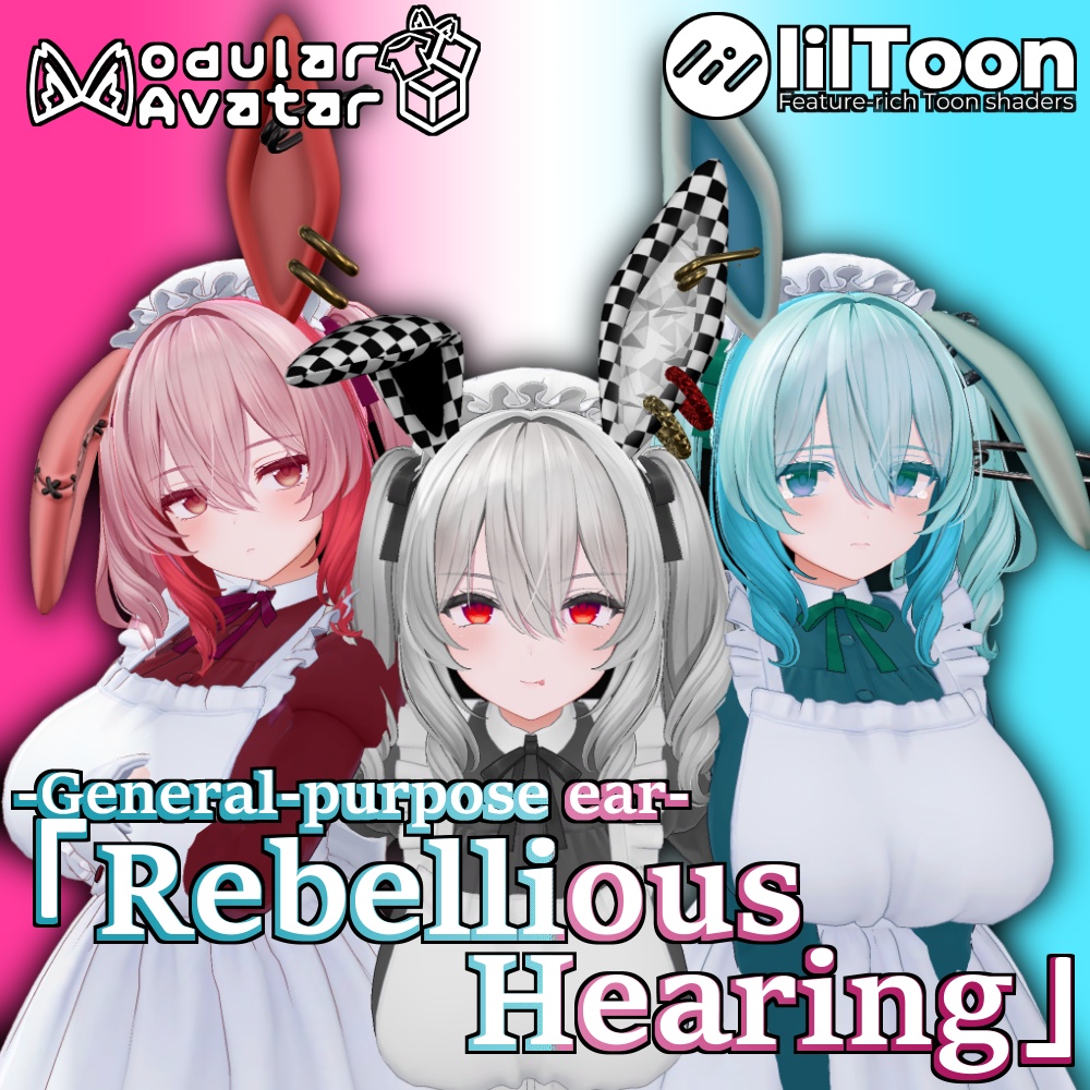 [MA&PB対応・可動ギミック搭載]汎用ケモ耳「Rebellious Hearing」