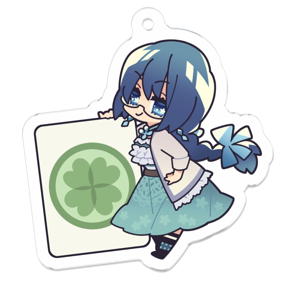 麻雀ミニひとろん アクリルキーホルダー_コーティング仕様