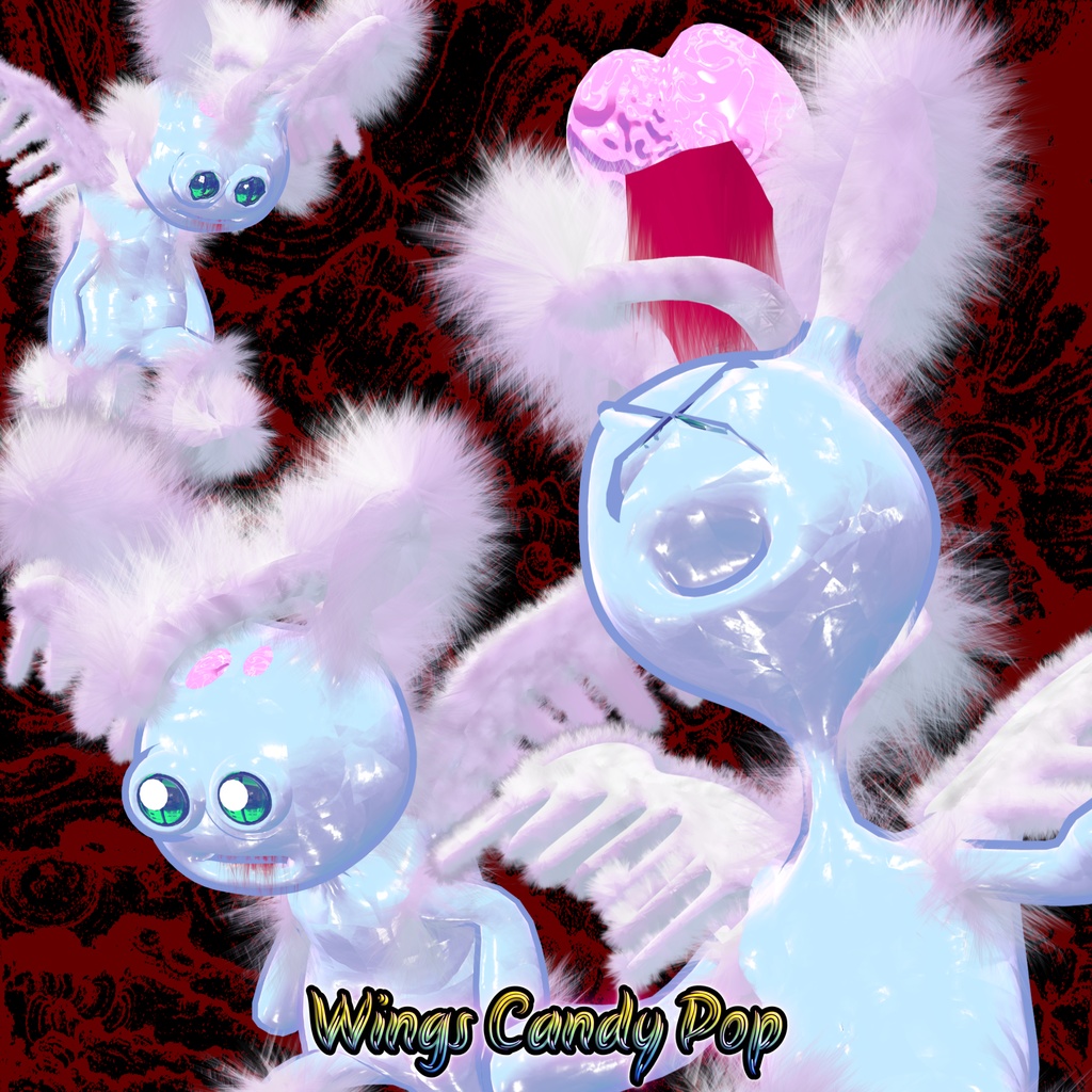 オリジナル3Dモデル「ウィングス・キャンディーポップ」