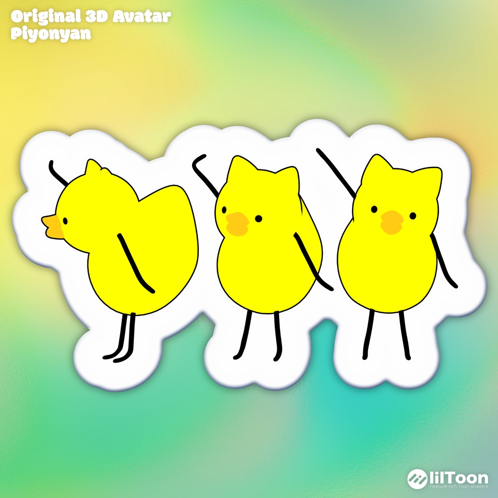 オリジナル3Dモデル「ぴよにゃん」