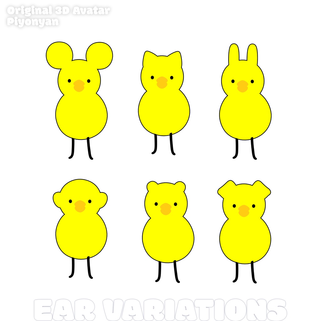 オリジナル3Dモデル「ぴよにゃん」