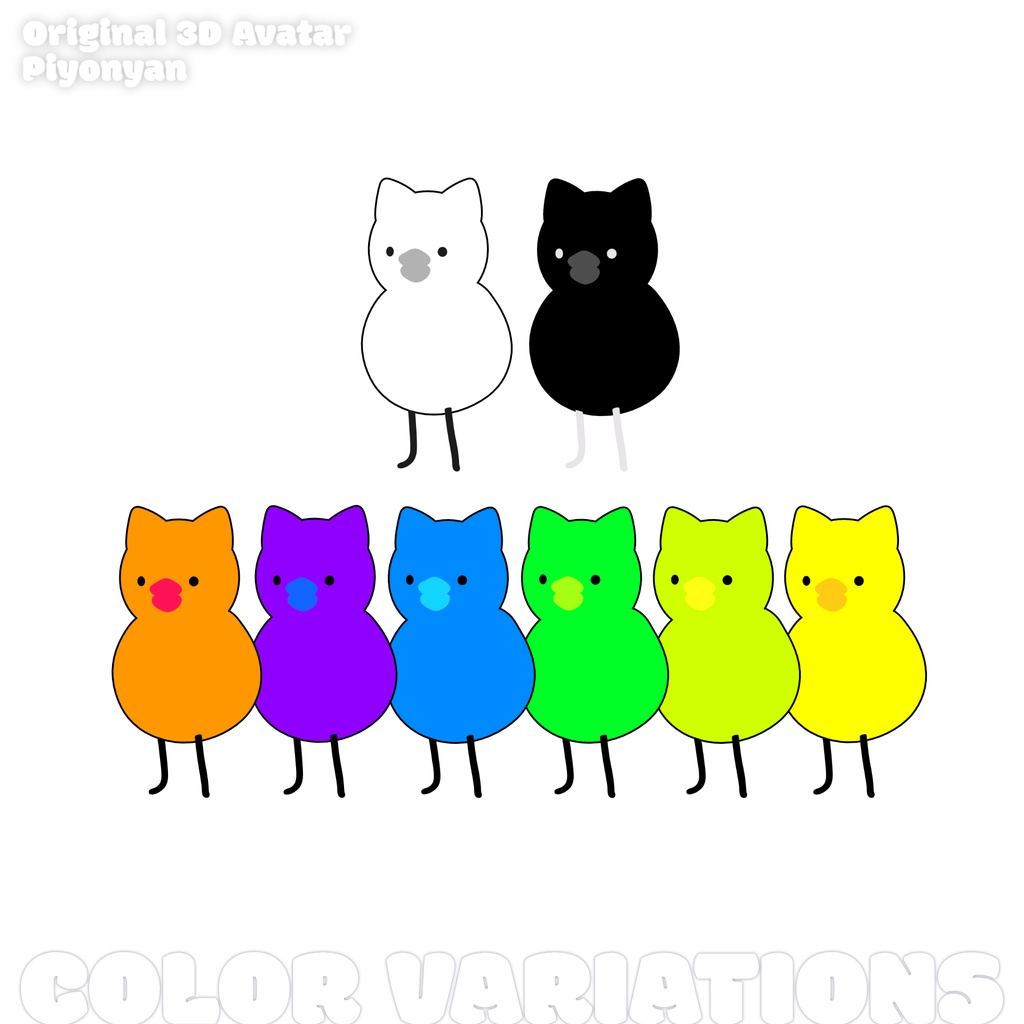 オリジナル3Dモデル「ぴよにゃん」