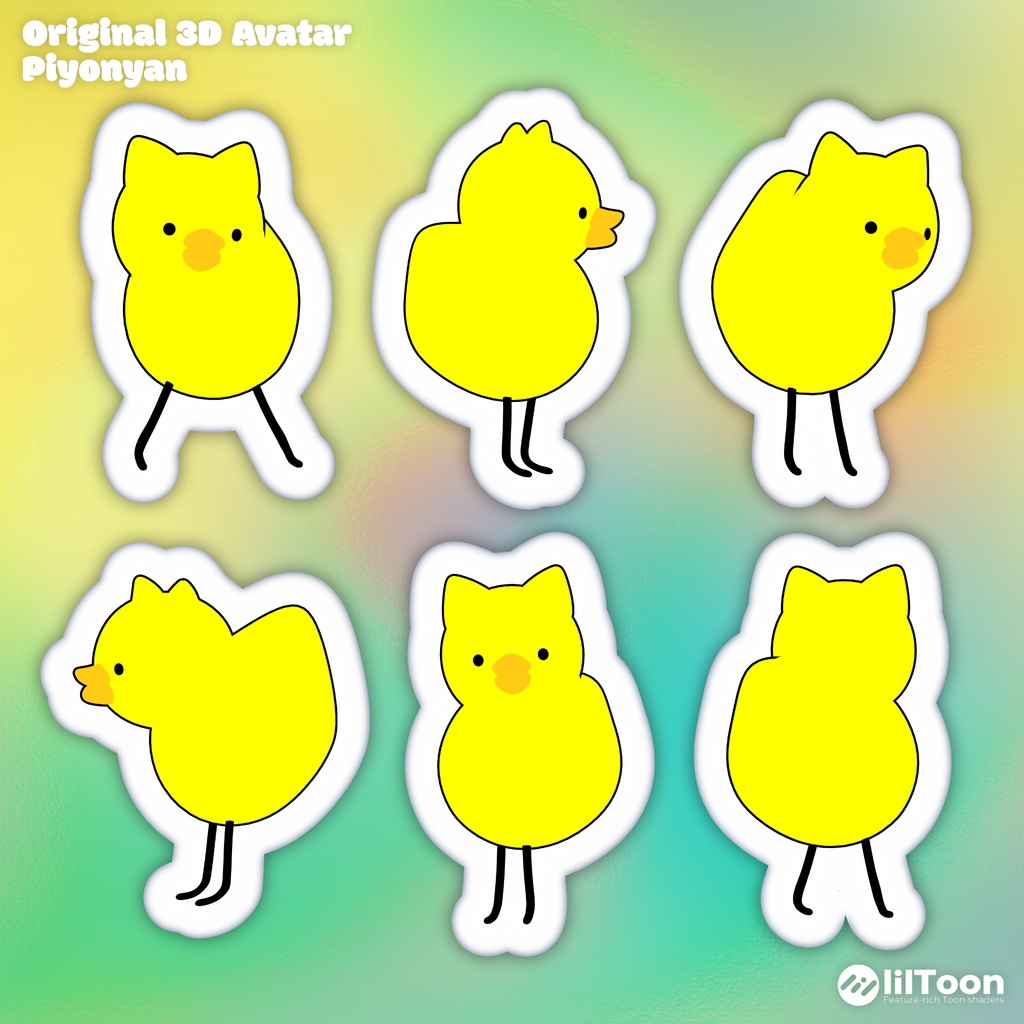 オリジナル3Dモデル「ぴよにゃん」