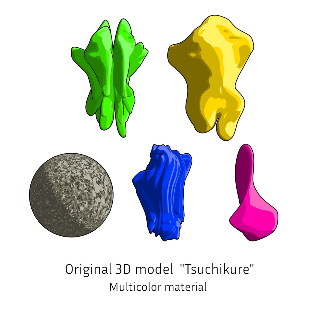 オリジナル3Dモデル「つっち~」-Tsuchikure-