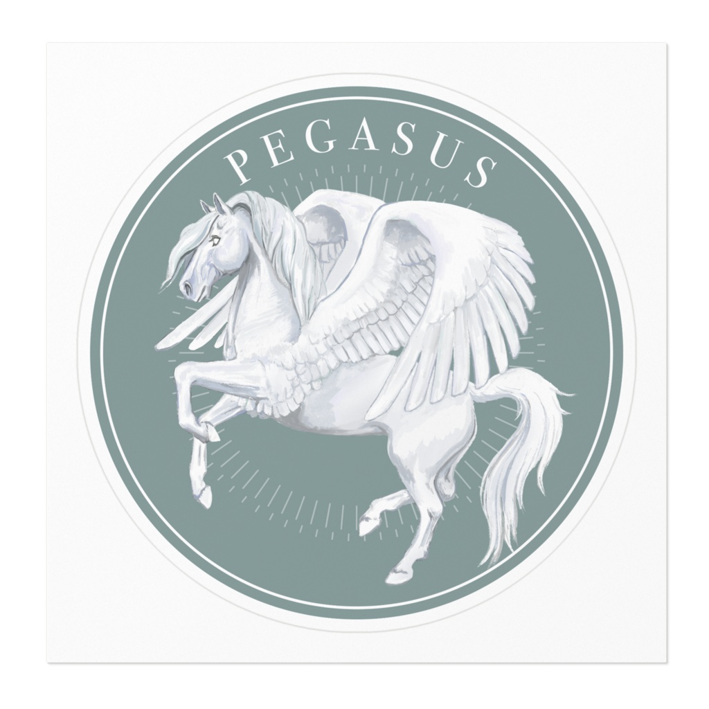 馬幻獣 聖 ペガサス PEGASUS ステッカー
