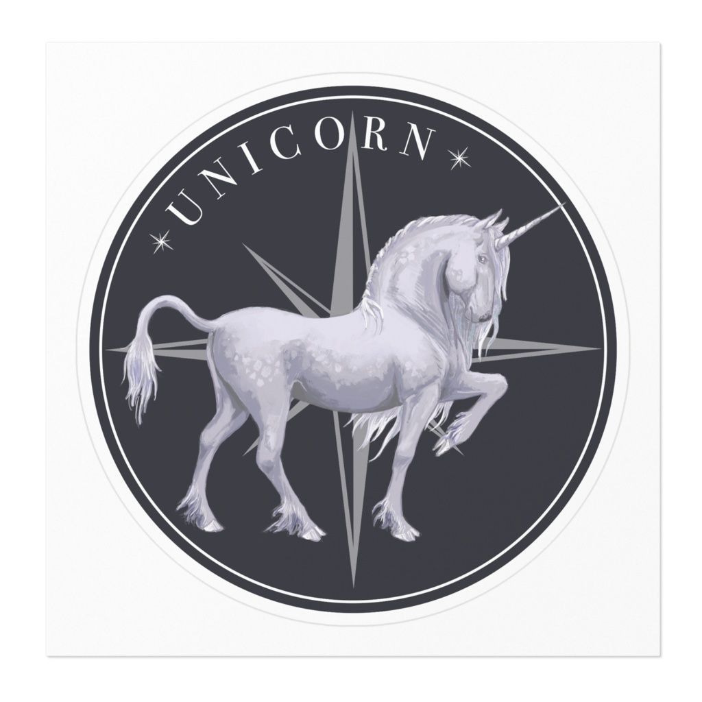 馬幻獣 聖 ユニコーン UNICORN ステッカー