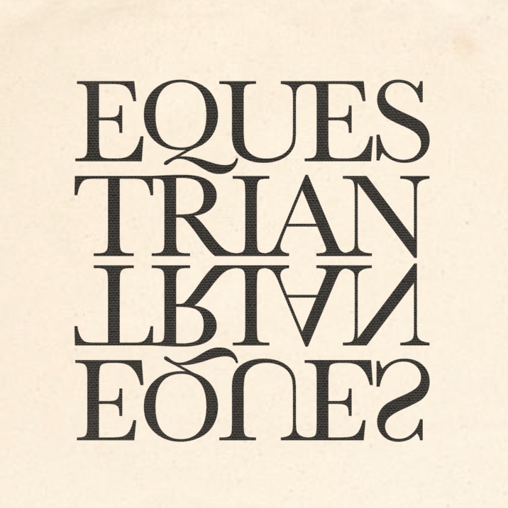 EQUESTRIAN 馬術タイポグラフィ トートバッグ