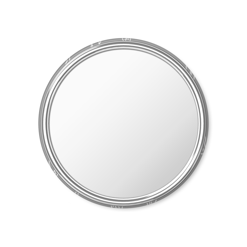 缶ミラー 馬の顔模様 グレー地