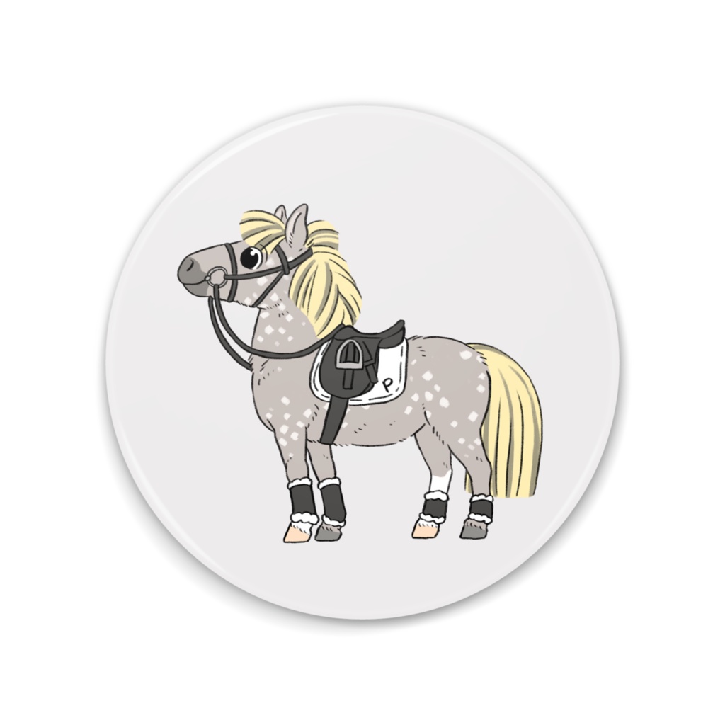 缶ミラー PONY ポニー 芦毛