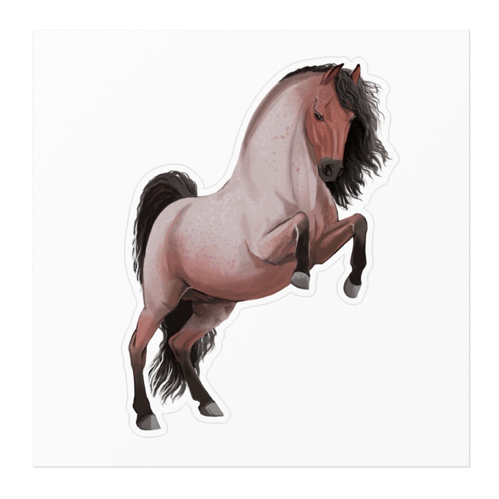 Rearing horse sticker 立ち上がった馬のステッカー