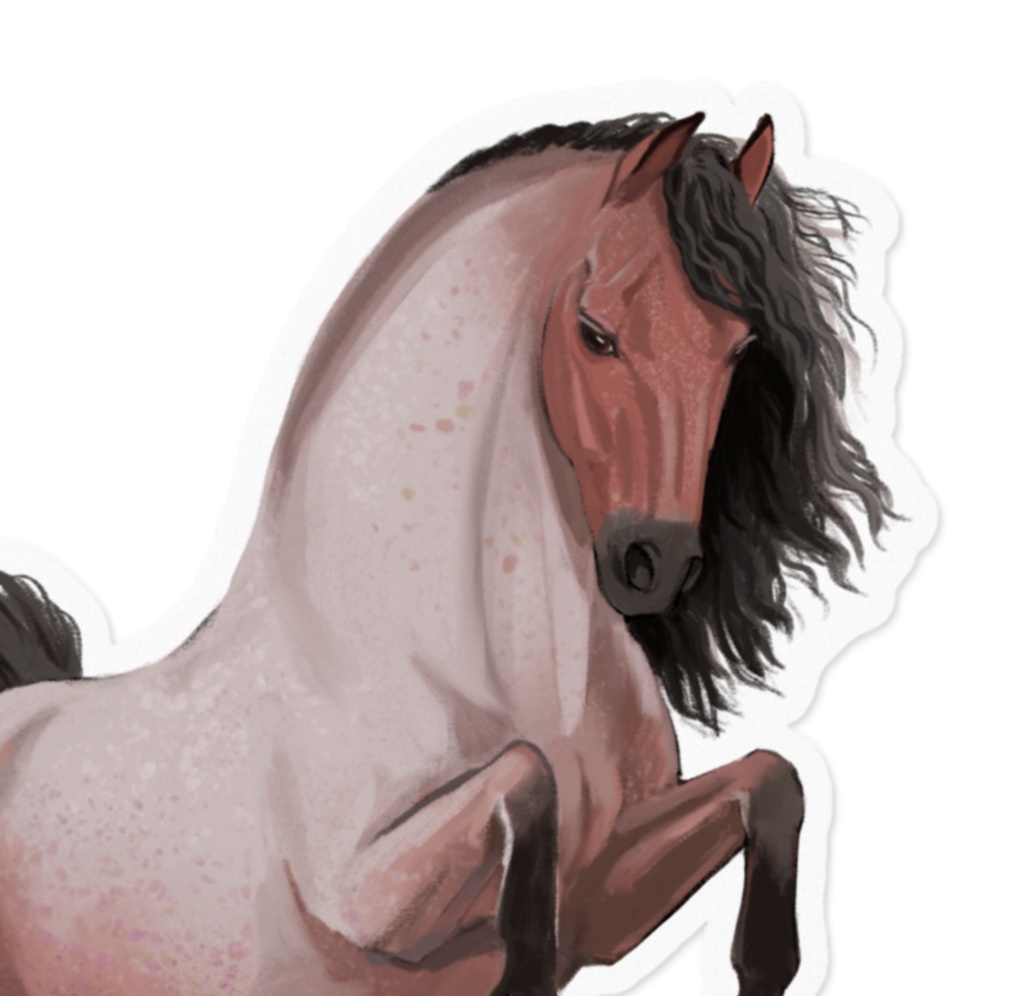 Rearing horse sticker 立ち上がった馬のステッカー