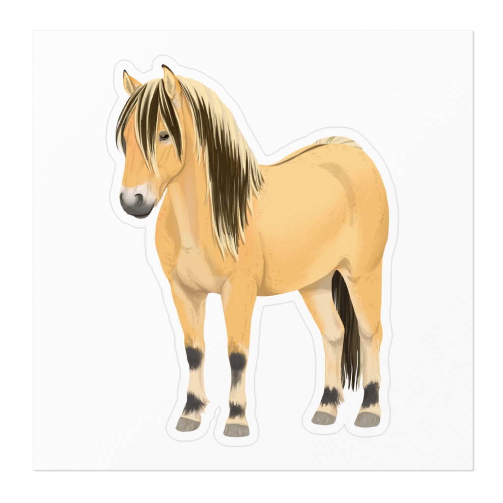 HORSE STICKER -Fjord Horse- フィヨルドホースステッカー