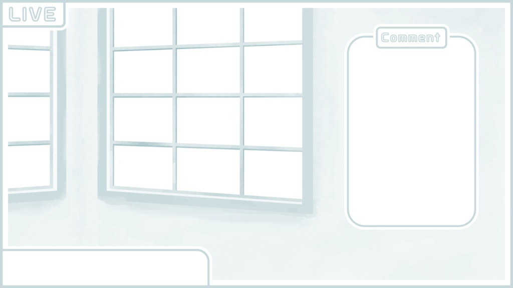 【フリー】窓のある配信背景+空画像【配信素材】