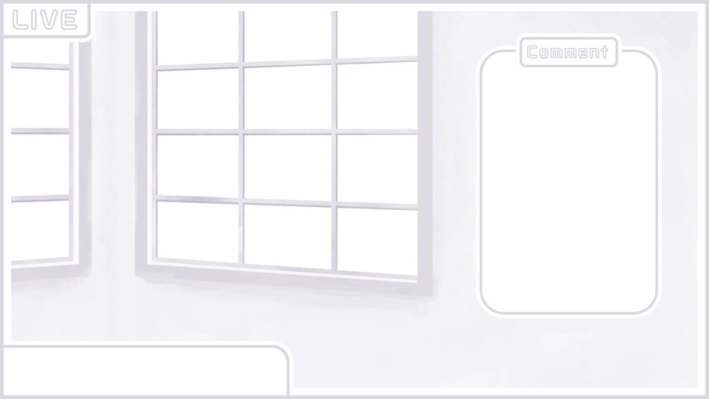 【フリー】窓のある配信背景+空画像【配信素材】