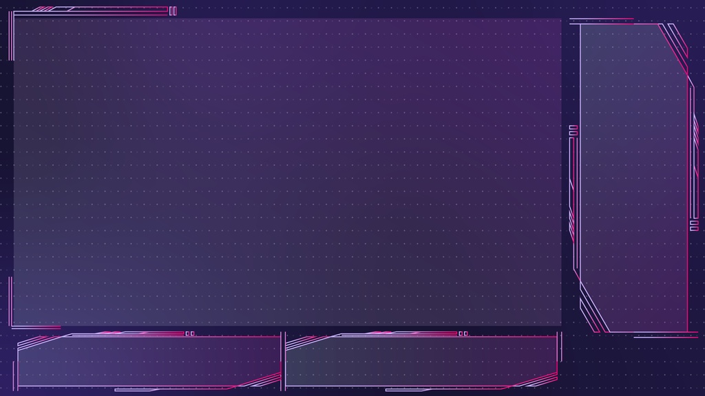 【フリー】サイバー風配信素材【ゲーム/雑談】