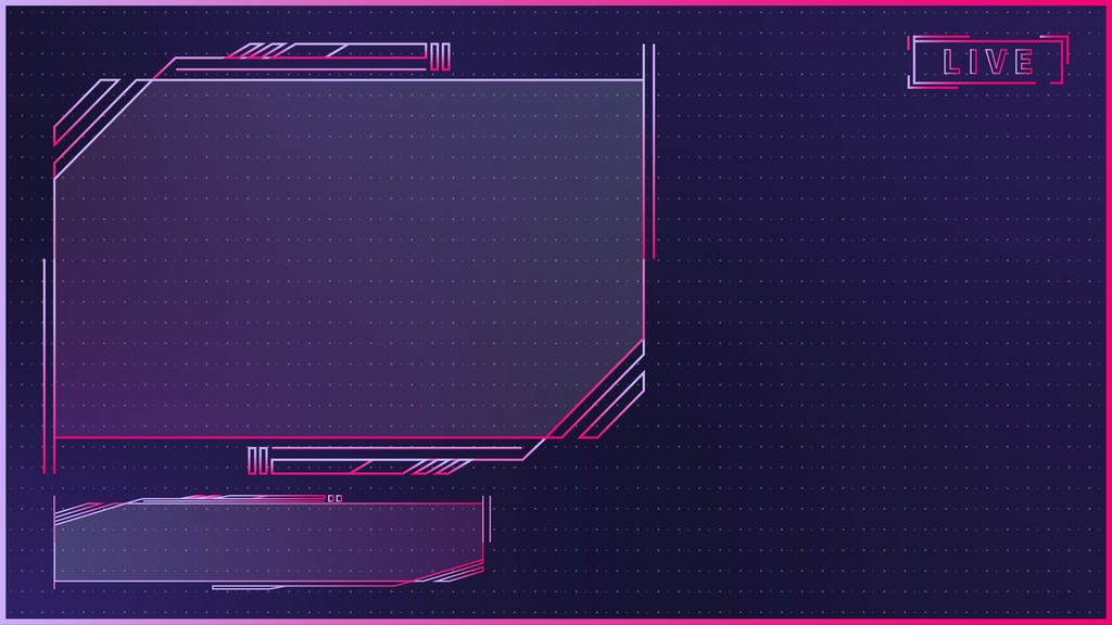 【フリー】サイバー風配信素材【ゲーム/雑談】