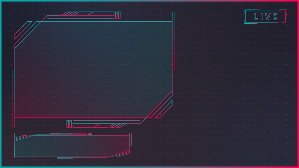 【フリー】サイバー風配信素材【ゲーム/雑談】