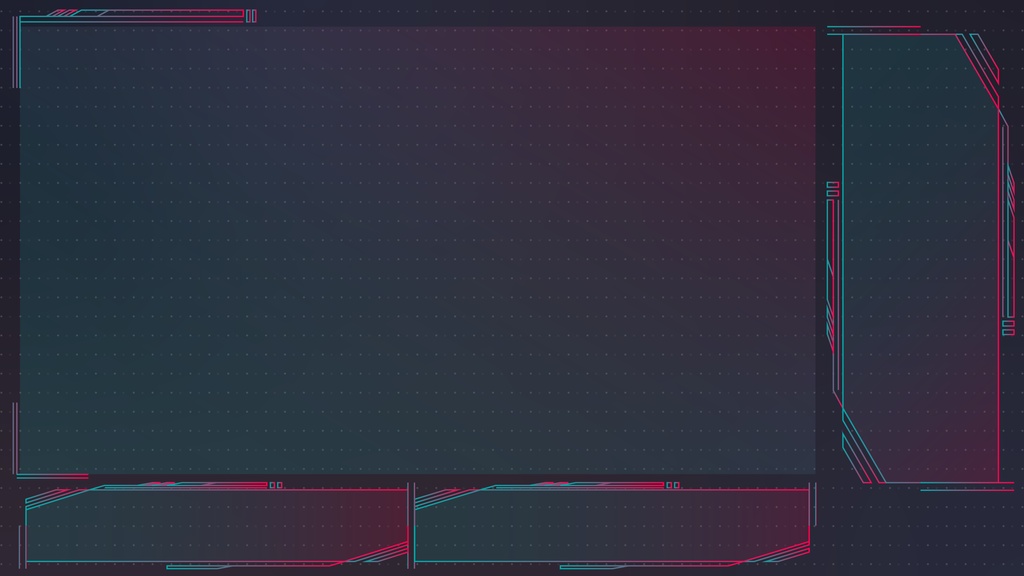 【フリー】サイバー風配信素材【ゲーム/雑談】