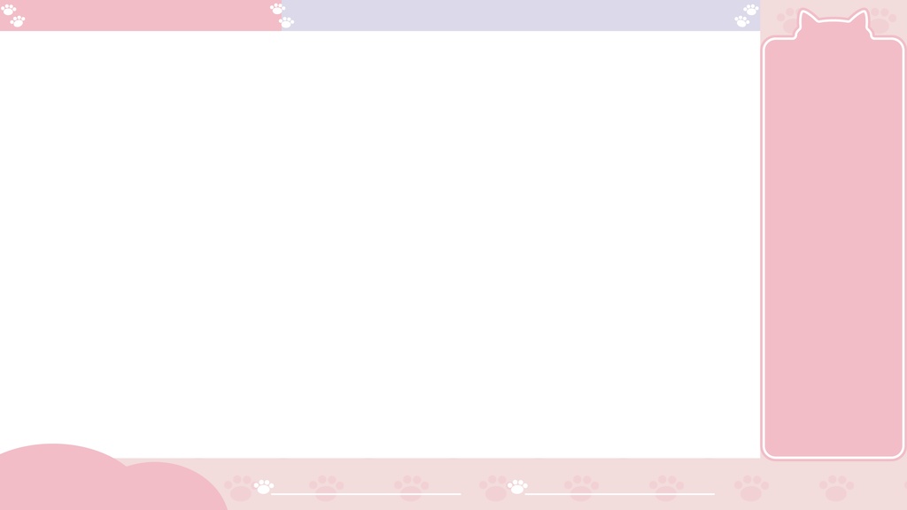 【フリー】肉球モチーフ配信素材【ゲーム配信】