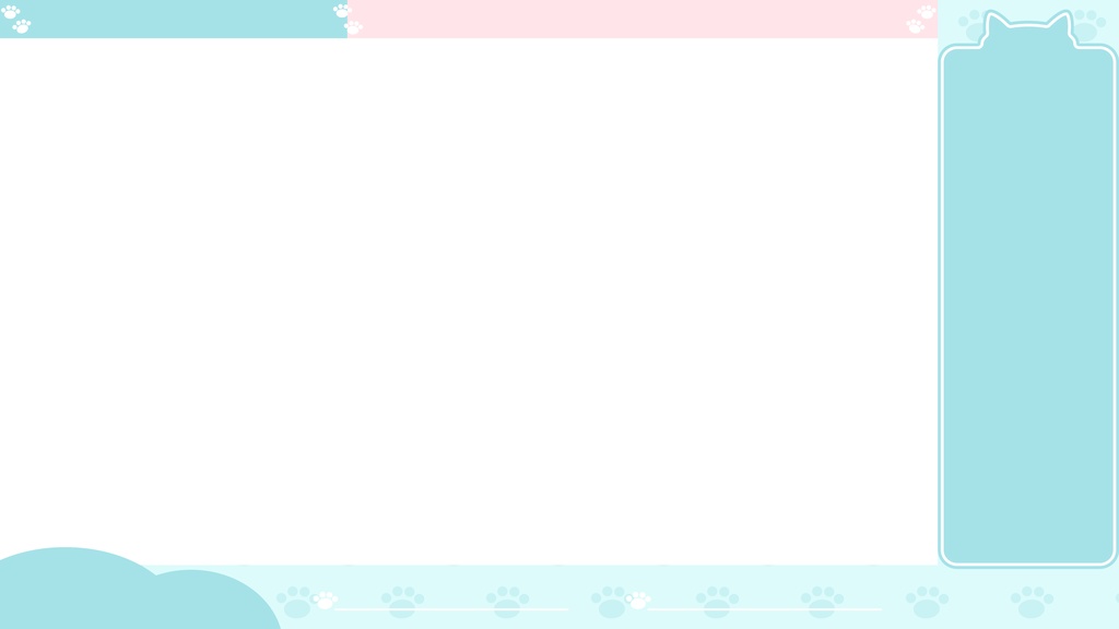 【フリー】肉球モチーフ配信素材【ゲーム配信】