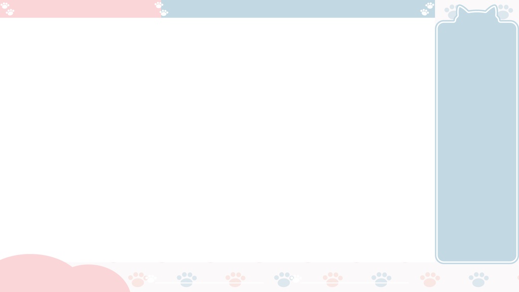 【フリー】肉球モチーフ配信素材【ゲーム配信】