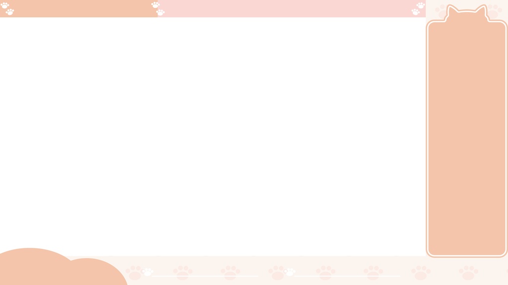 【フリー】肉球モチーフ配信素材【ゲーム配信】