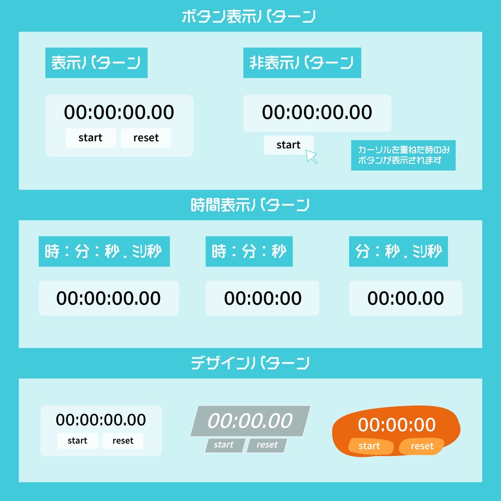 【フリー素材】OBS用ストップウォッチ