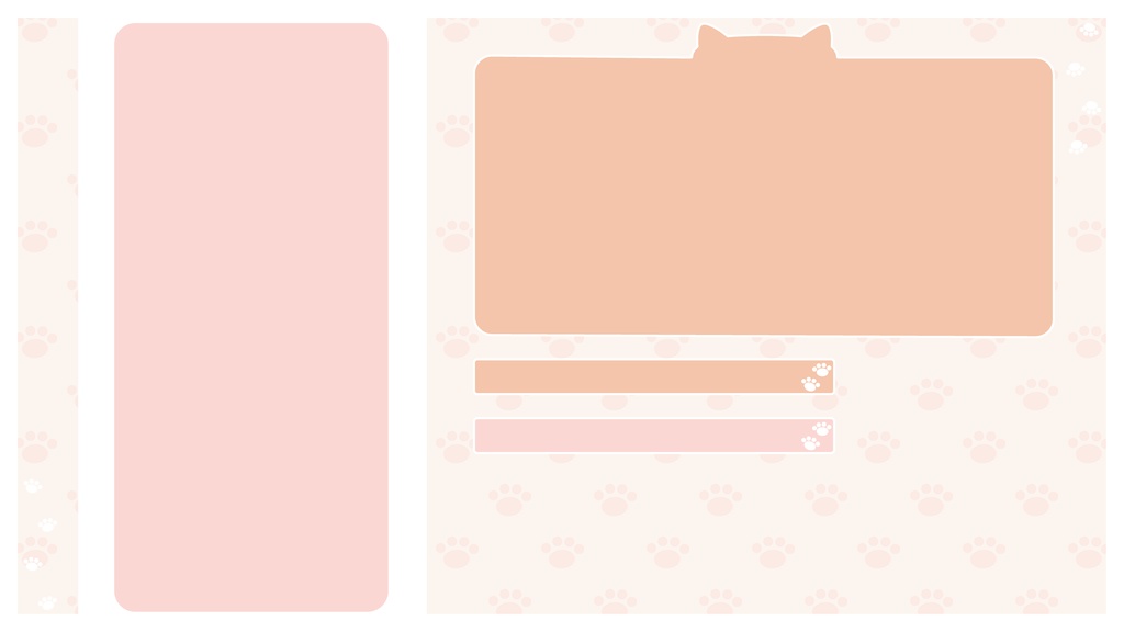 【フリー】スマホ用肉球モチーフ配信素材【スマホゲーム配信】