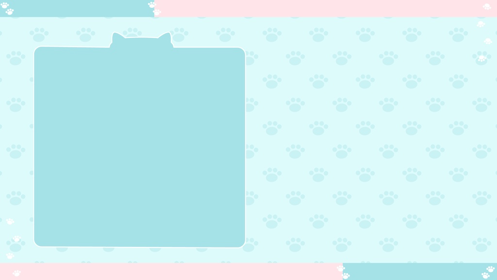 【フリー】雑談用_肉球モチーフ配信素材【雑談配信】