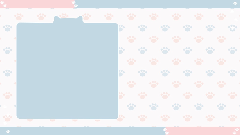 【フリー】雑談用_肉球モチーフ配信素材【雑談配信】