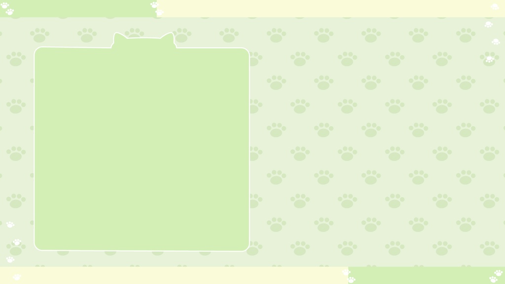 【フリー】雑談用_肉球モチーフ配信素材【雑談配信】