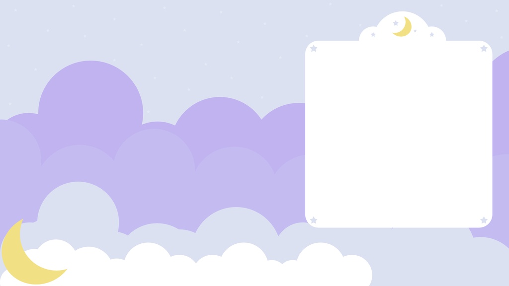 【フリー】月と雲の配信素材【ゲーム・雑談】