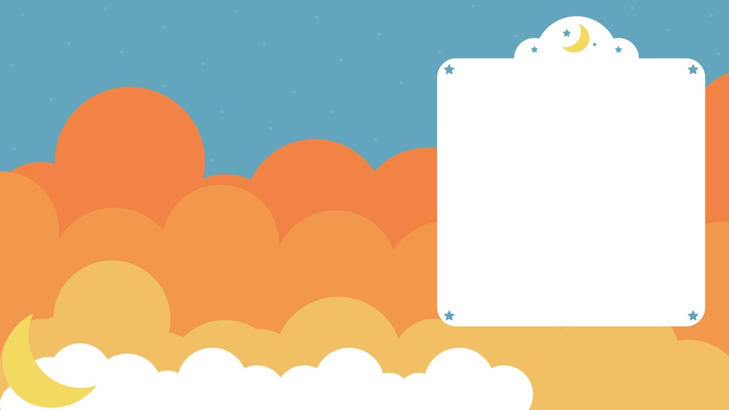 【フリー】月と雲の配信素材【ゲーム・雑談】