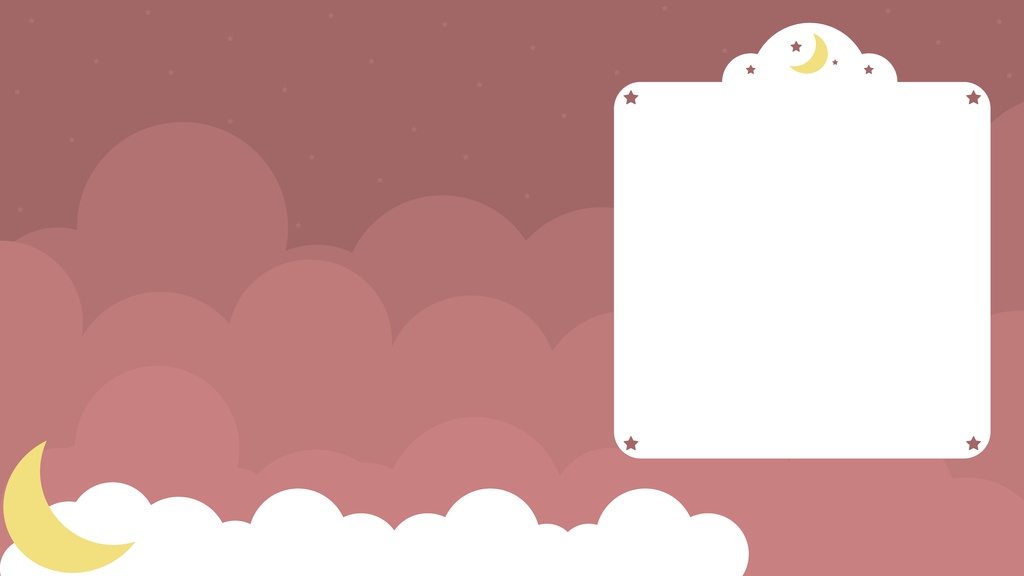 【フリー】月と雲の配信素材【ゲーム・雑談】