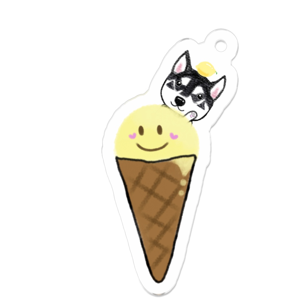 レモン味のアイス🍨柴犬