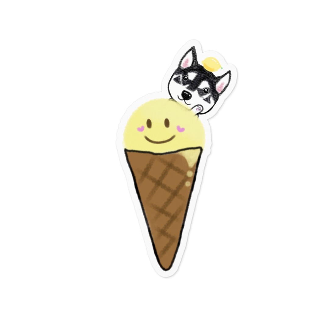 レモン味のアイス🍨柴犬
