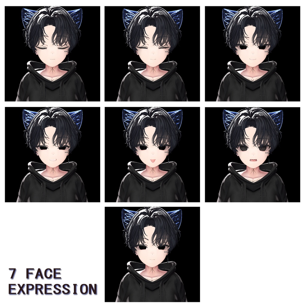 【マヌカ/Manuka】 Masculine Prefab & Makeup + Eye & Face Blendshape + MMD Fix & Face Expression