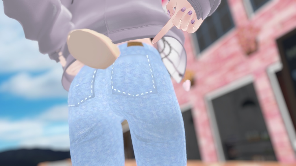 【NCs' Cloth専用】サマーデニムパンツ【Texture・material】